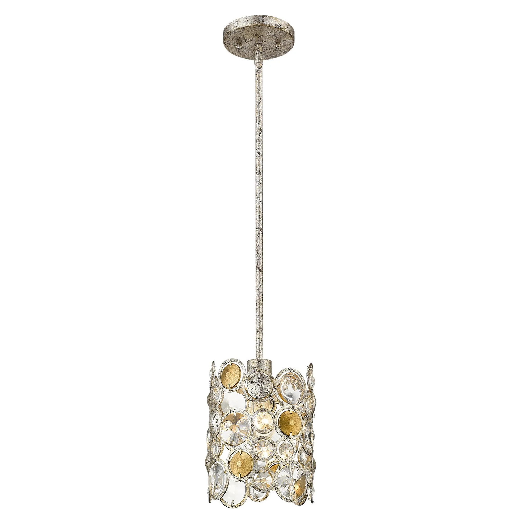 Vitozzi 1-Light Antique Silver Leaf Pendant By Homeroots - Image 2