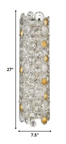 Vitozzi 3-Light Antique Silver Leaf Sconce By Homeroots - Image 5
