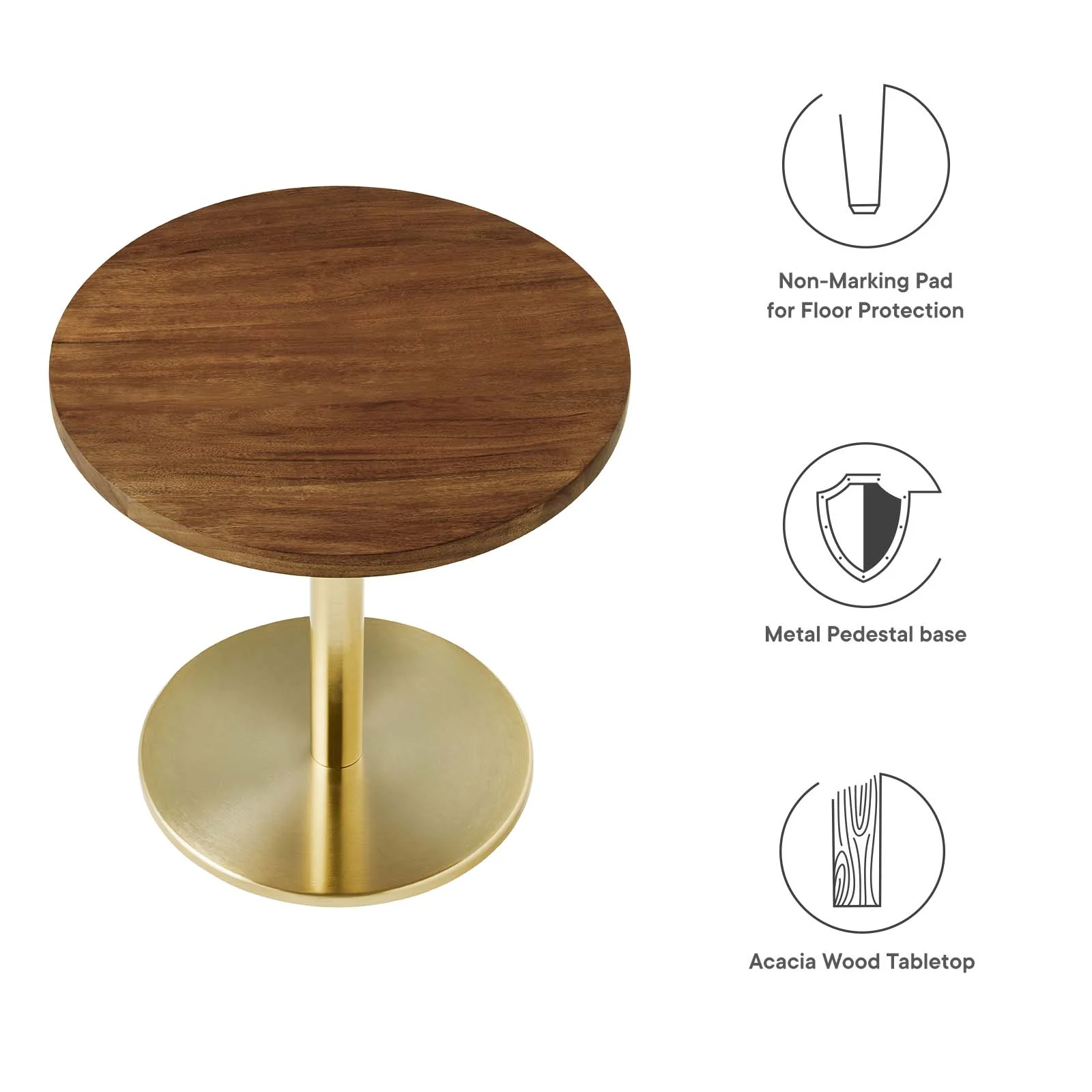 Viva Round Acacia Wood Side Table By Modway - EEI-6610 - Image 14