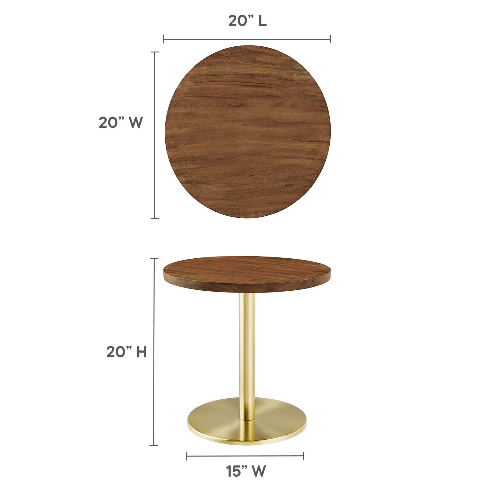 Viva Round Acacia Wood Side Table By Modway - EEI-6610 - Image 15
