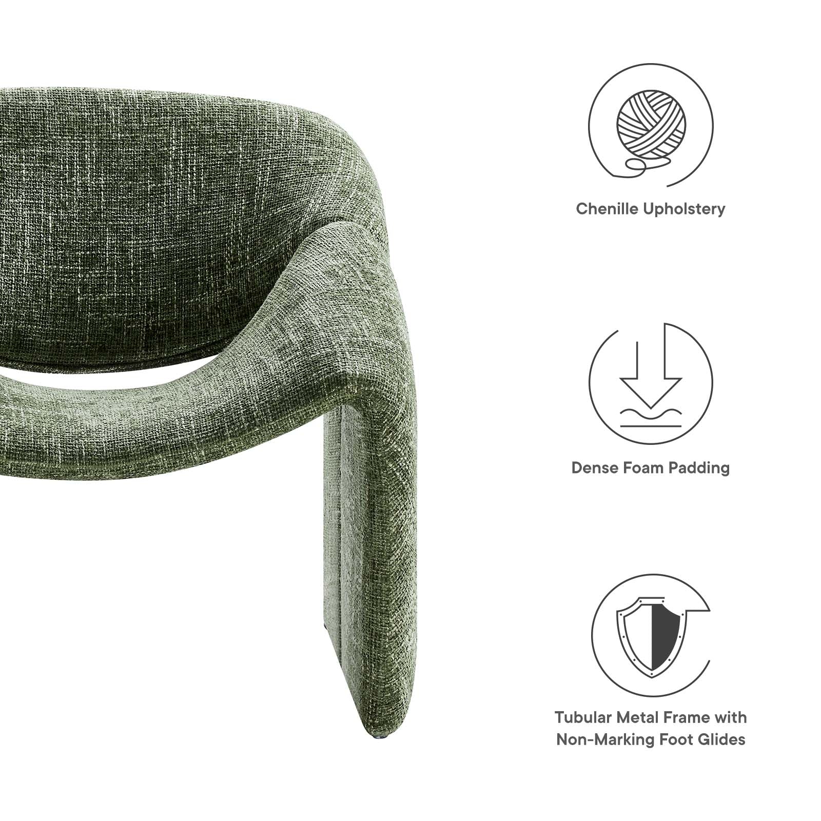 Vivi Chenille Upholstered Accent Chair By Modway - EEI-6767 - Image 7