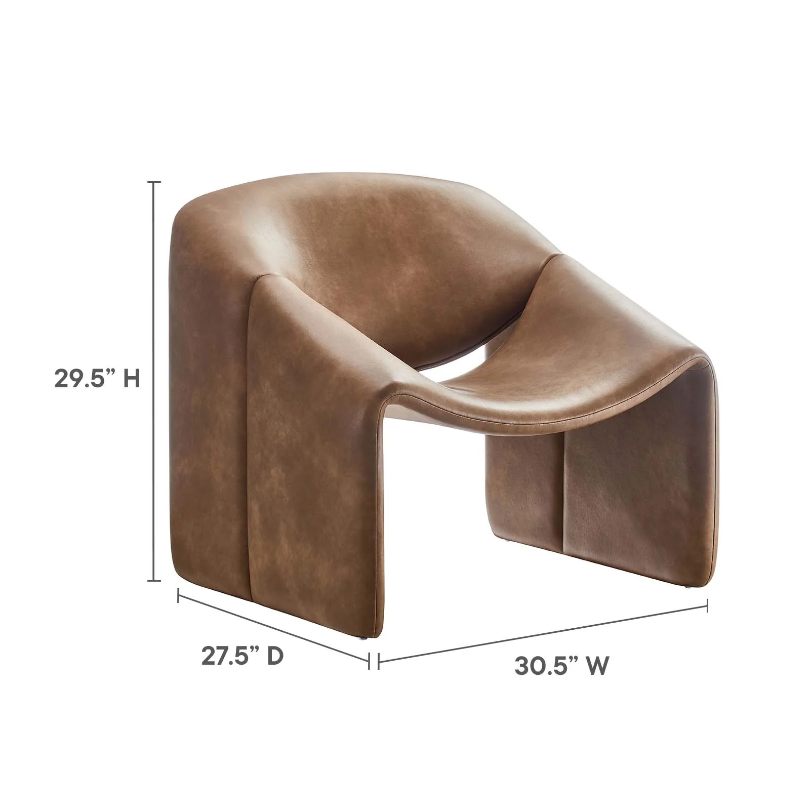 Vivi Vegan Leather Accent Chair By Modway - EEI-6768 - Image 6