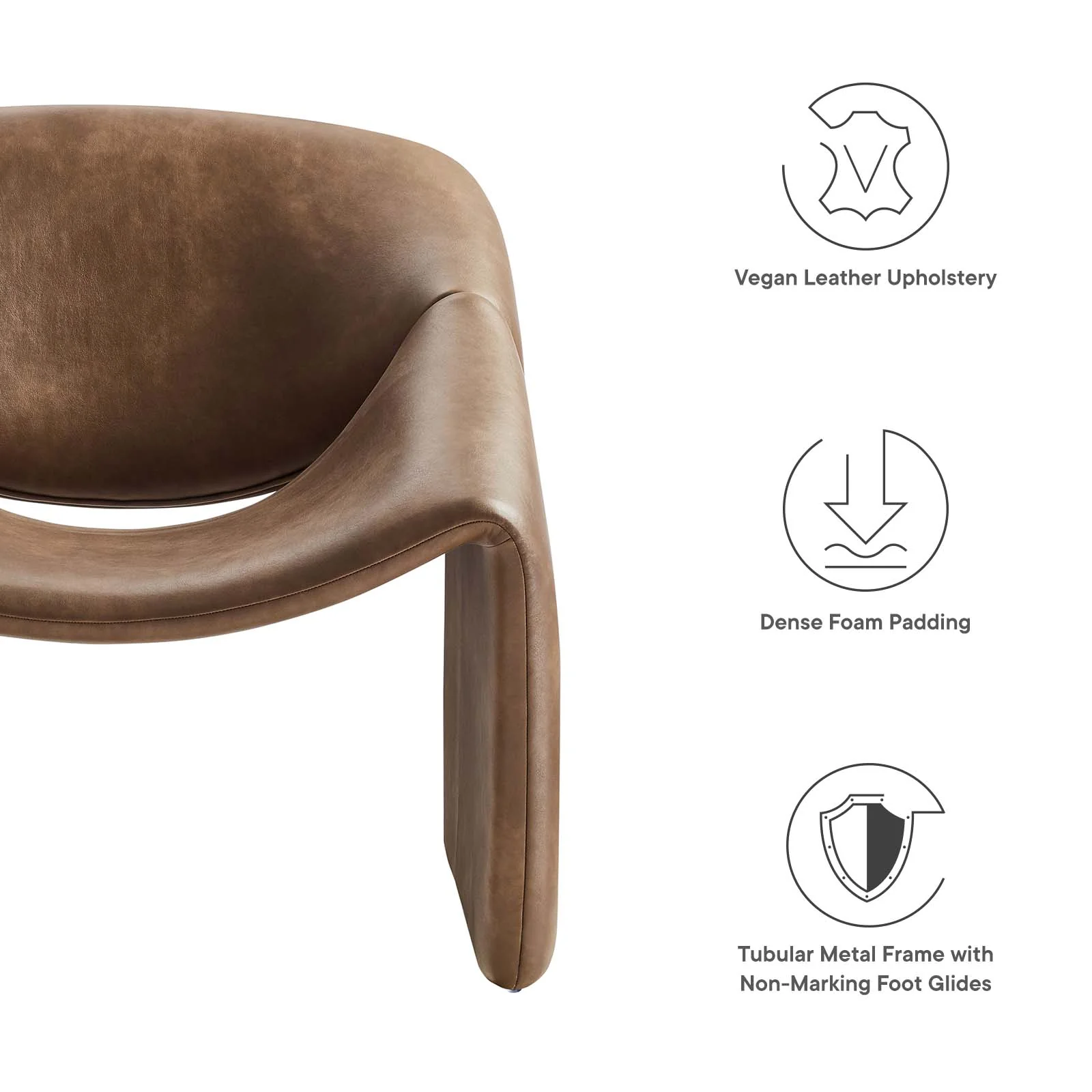 Vivi Vegan Leather Accent Chair By Modway - EEI-6768 - Image 7
