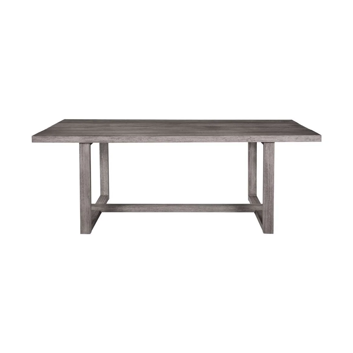 Vivid Outdoor Patio 5 Piece Dining Set in Gray Eucalyptus Wood with Gray Olefin Cushions By Armen Living - Image 5