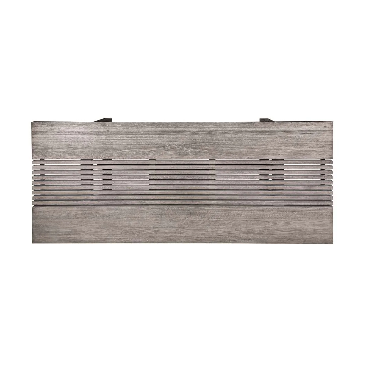 Vivid Outdoor Patio Dining Table in Gray Eucalyptus Wood By Armen Living - Image 4