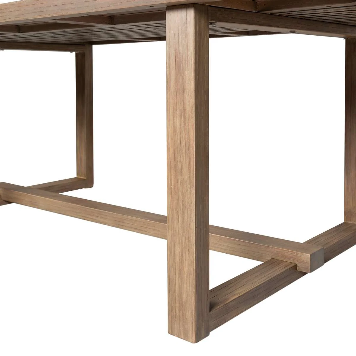 Vivid Outdoor Patio Dining Table in Light Eucalyptus Wood By Armen Living - Image 6