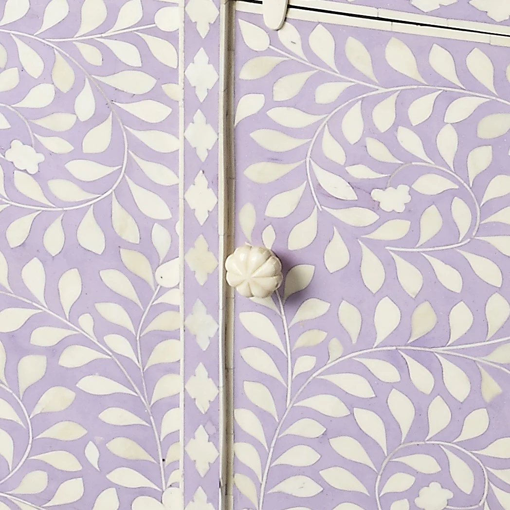 Vivienne Lavender Bone Inlay Console Chest By Homeroots - Image 3