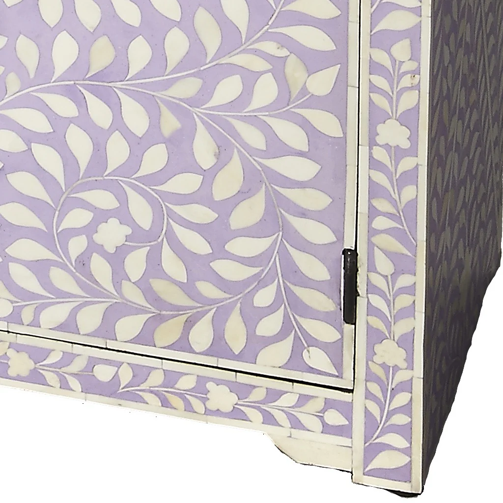 Vivienne Lavender Bone Inlay Console Chest By Homeroots - Image 4
