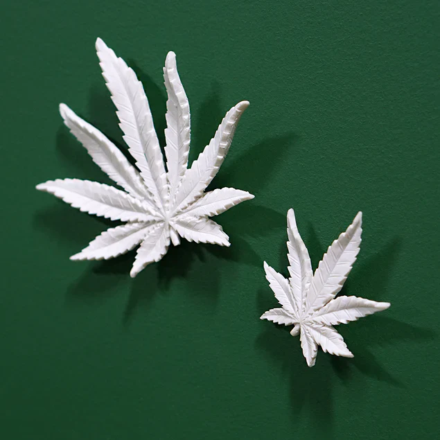 Wall Play Cannabis Leaf Set Of 10 By Gold Leaf Design Group - Image 2