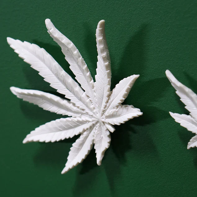 Wall Play Cannabis Leaf Set Of 10 By Gold Leaf Design Group - Image 3
