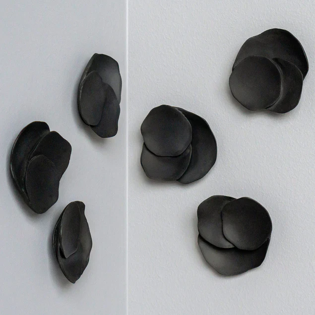 Wall Play Lichen, Black Set Of 10 By Gold Leaf Design Group - Image 3