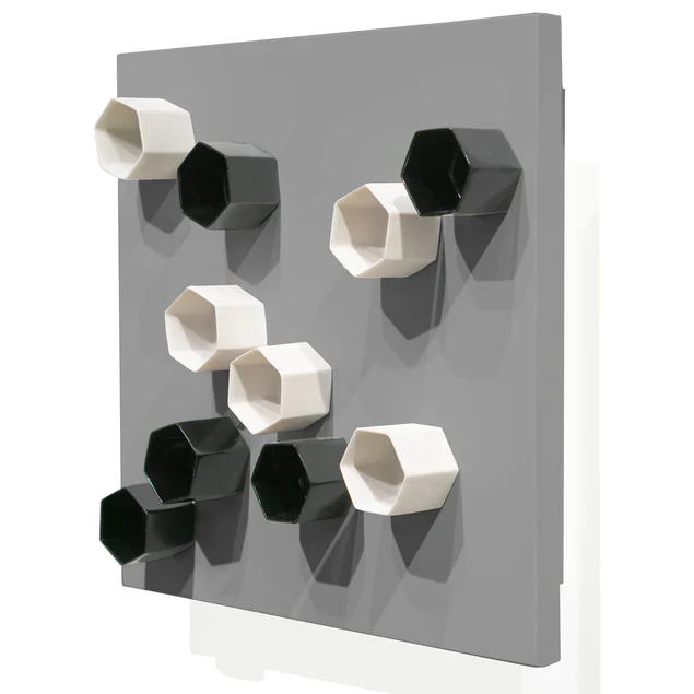 Wall Play Substrate Grey Dove W/ Beehive Black & Cream/ Lt. Grey By Gold Leaf Design Group - Image 2