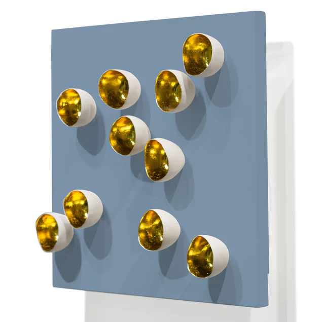 Wall Play Substrate Periwinkle W/ Seed Gold By Gold Leaf Design Group - Image 2