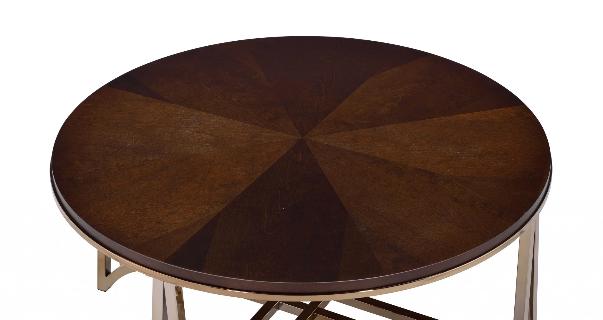 Walnut And Champagne Coffee Table By Homeroots - Image 5
