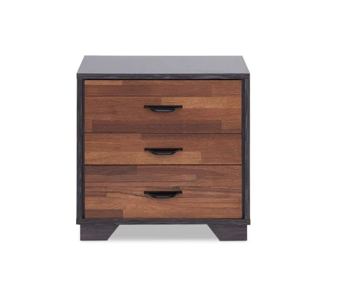 Walnut And Espresso Contemporary Nightstand By Homeroots - Image 3