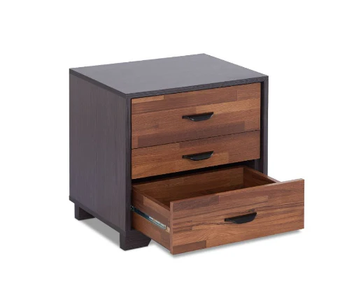 Walnut And Espresso Contemporary Nightstand By Homeroots - Image 4