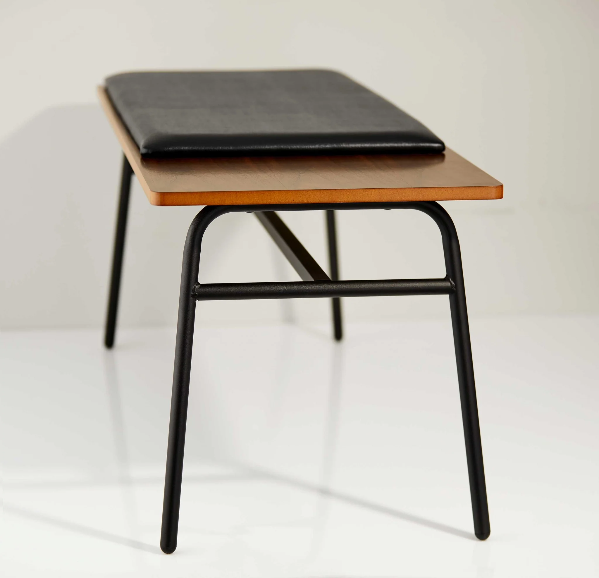 Walnut Bench By Homeroots - Image 2