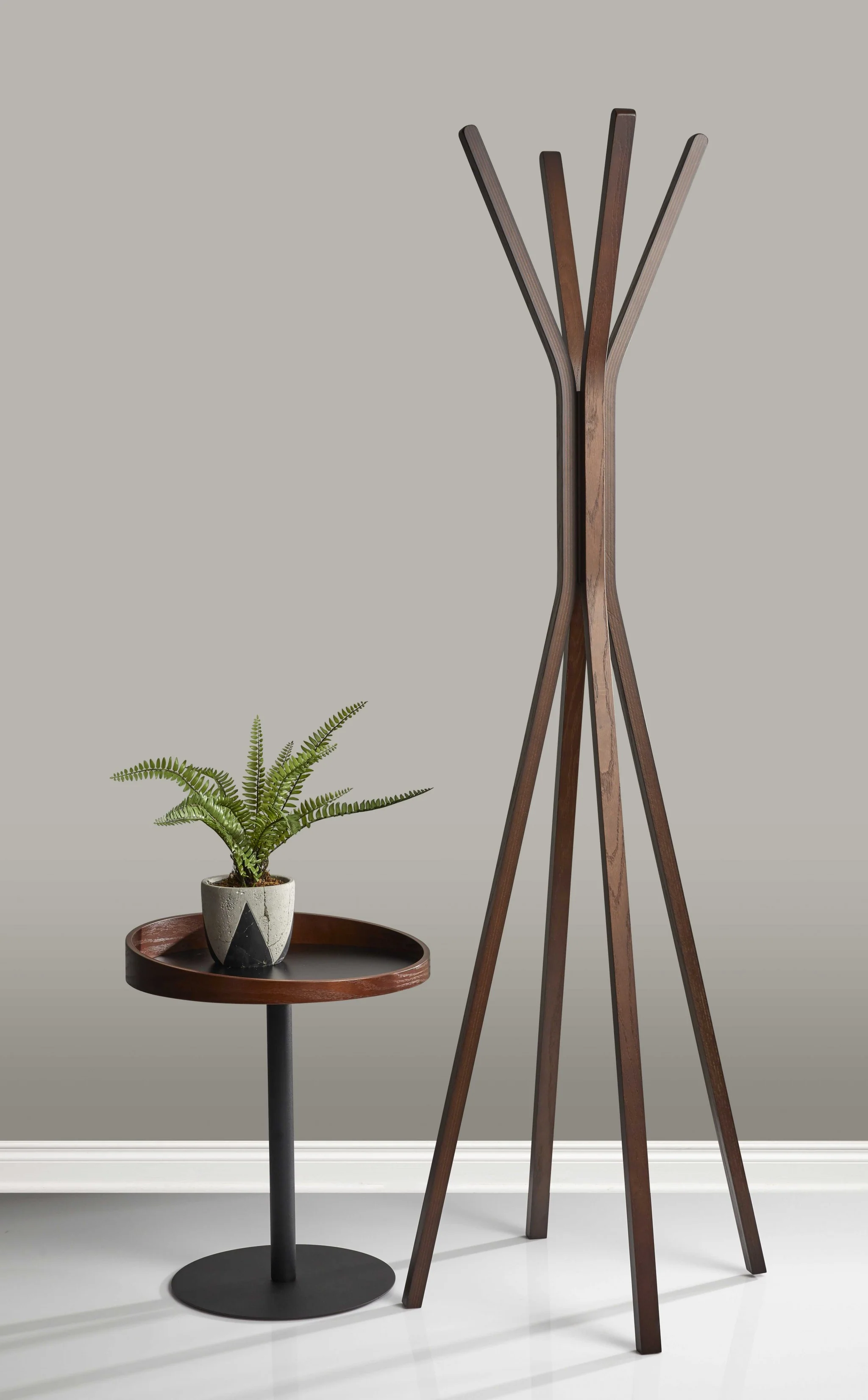 Walnut  Coat Rack By Homeroots - Image 3