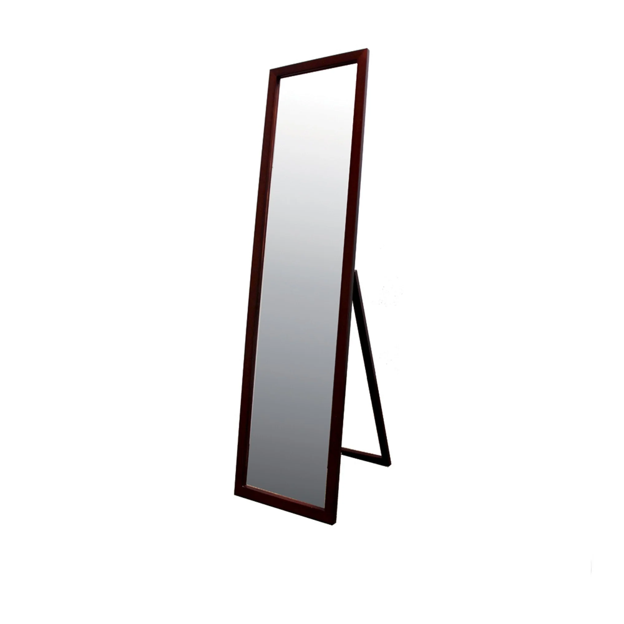 Walnut Finish Full Length Standing Mirror By Homeroots - Image 2