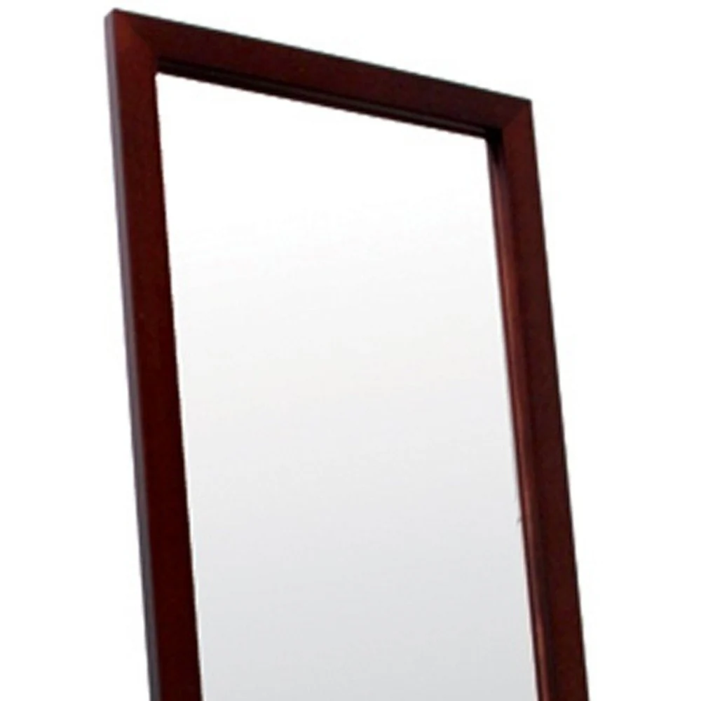 Walnut Finish Full Length Standing Mirror By Homeroots - Image 3