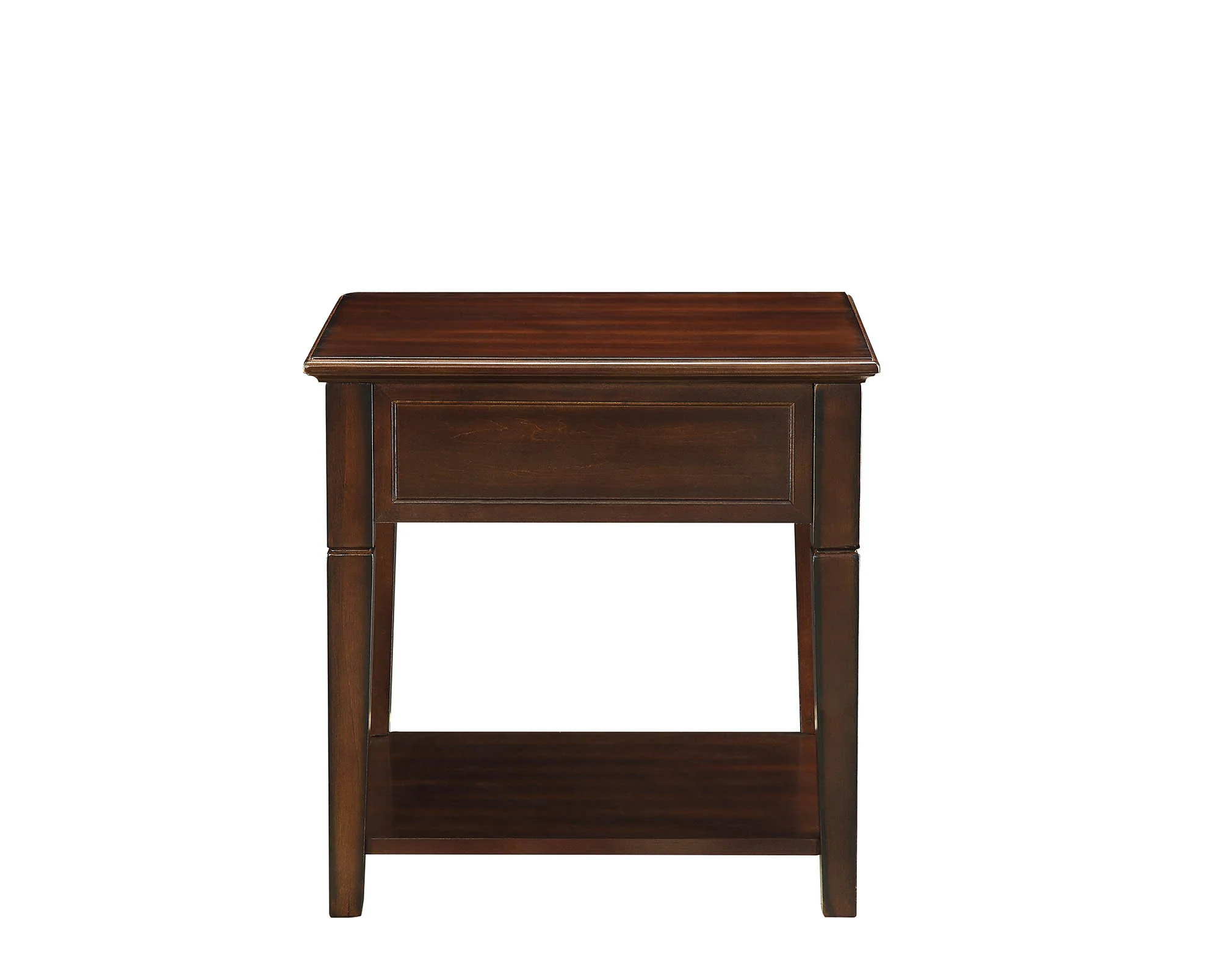 Walnut Manufactured Wood Rectangular End Table With Drawer And Shelf By Homeroots - Image 7