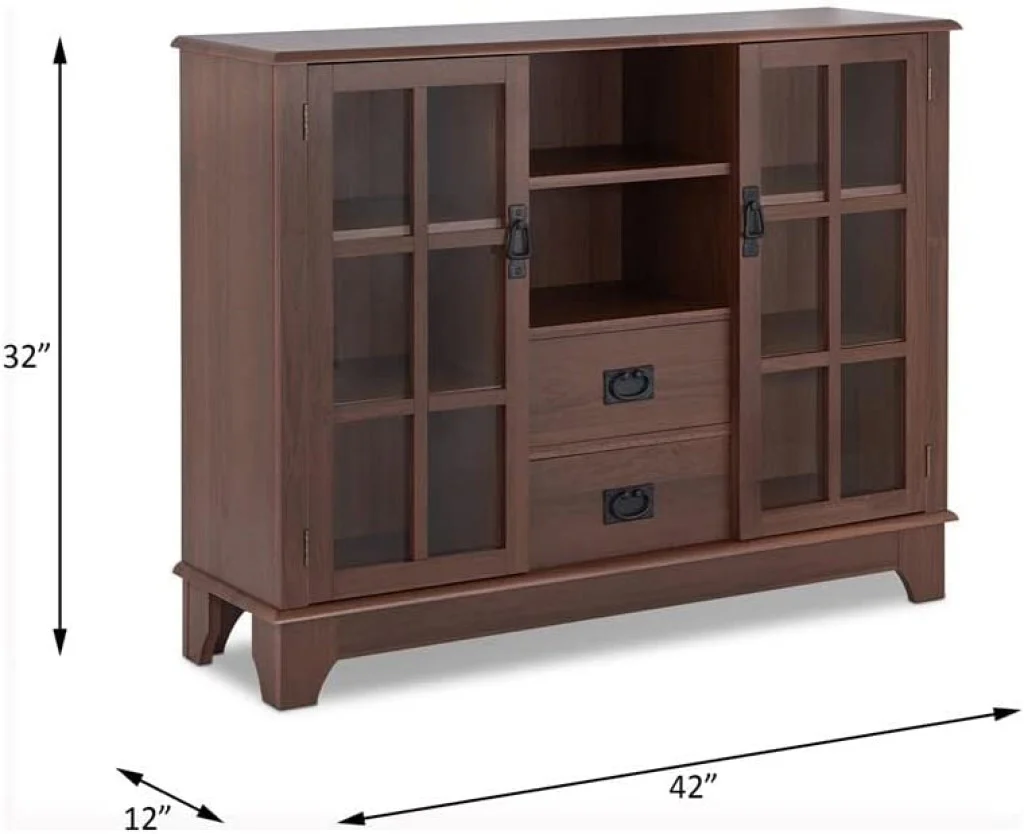 Walnut Mdf Cabinet By Homeroots - Image 5