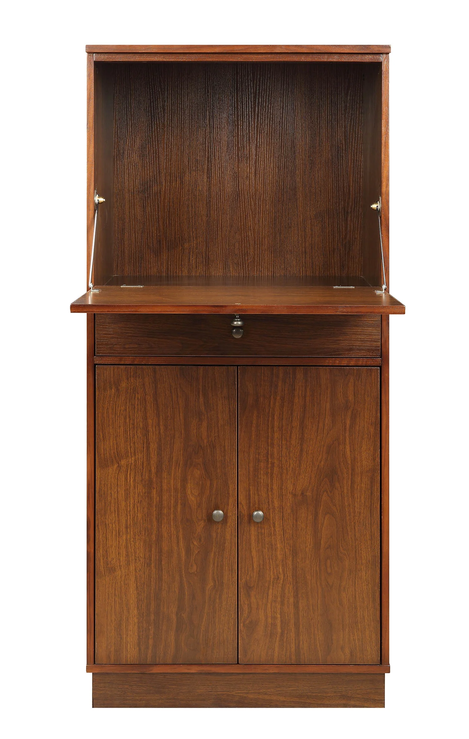 Walnut Mdf Wine Cabinet By Homeroots - Image 4