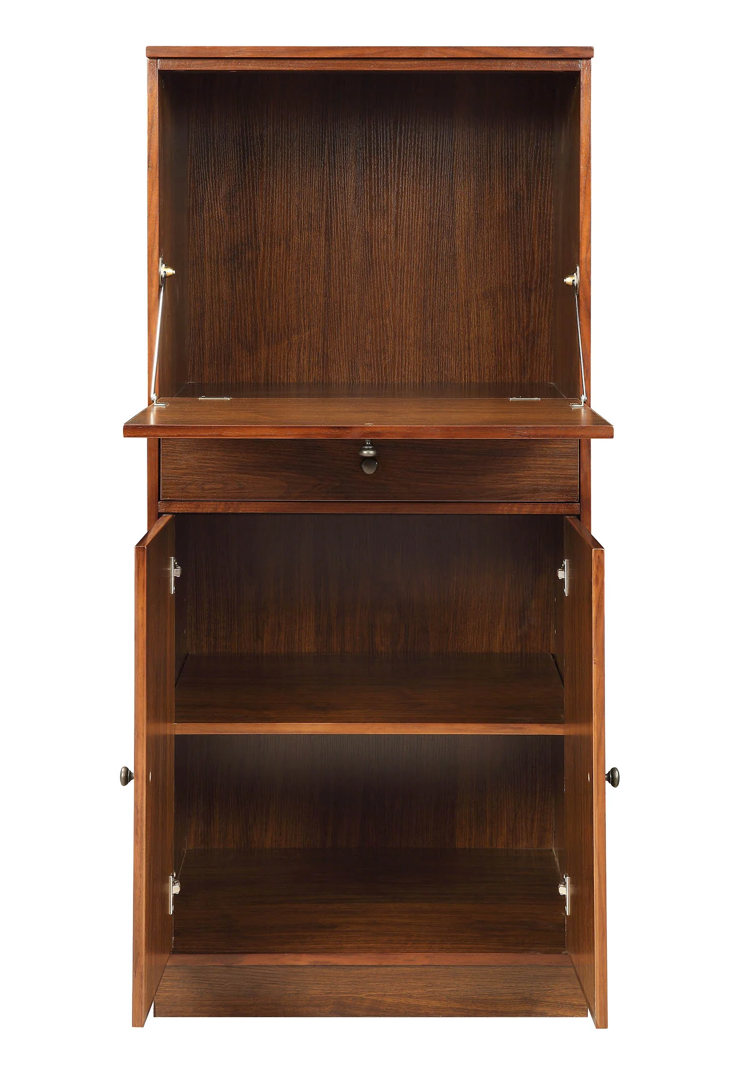 Walnut Mdf Wine Cabinet By Homeroots - Image 5