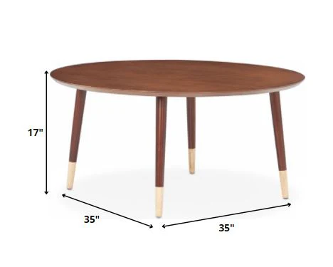 Walnut Mid-Century Modern Coffee Table By Homeroots - Image 2