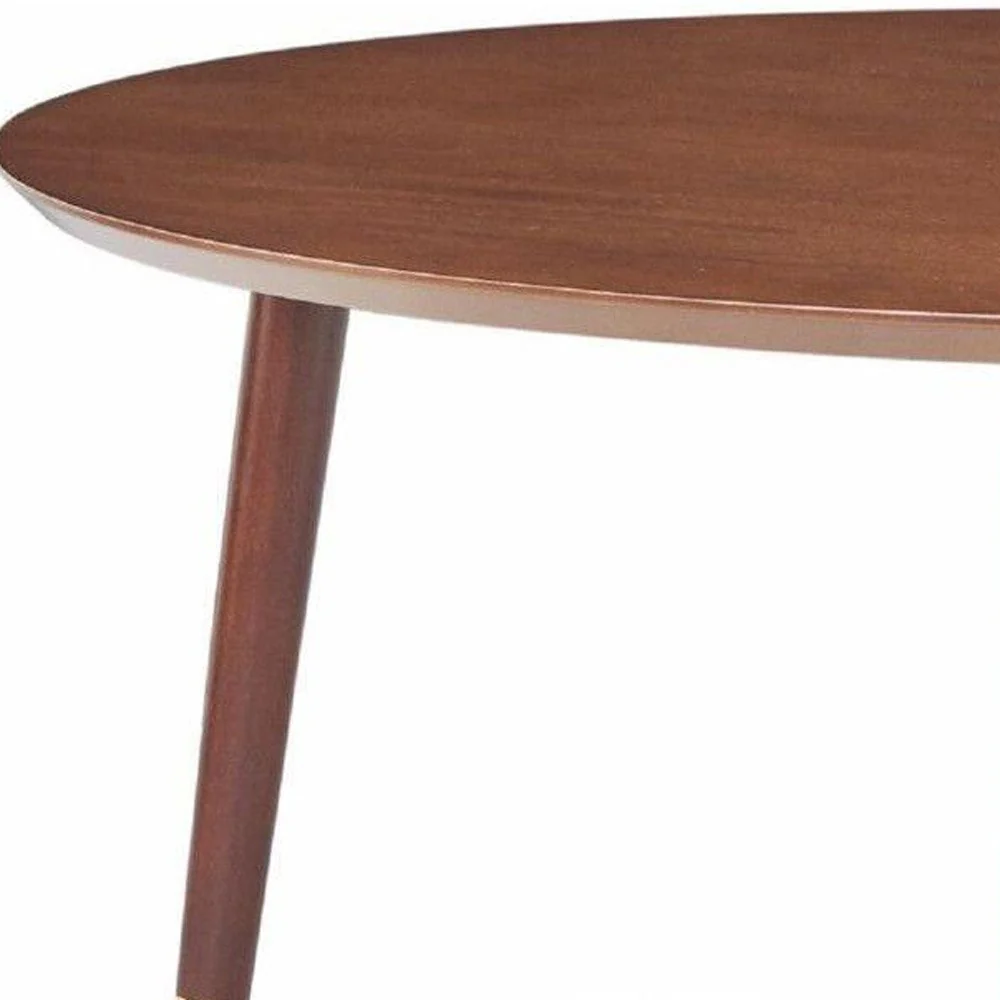 Walnut Mid-Century Modern Coffee Table By Homeroots - Image 3