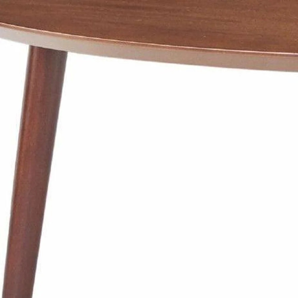 Walnut Mid-Century Modern Coffee Table By Homeroots - Image 4
