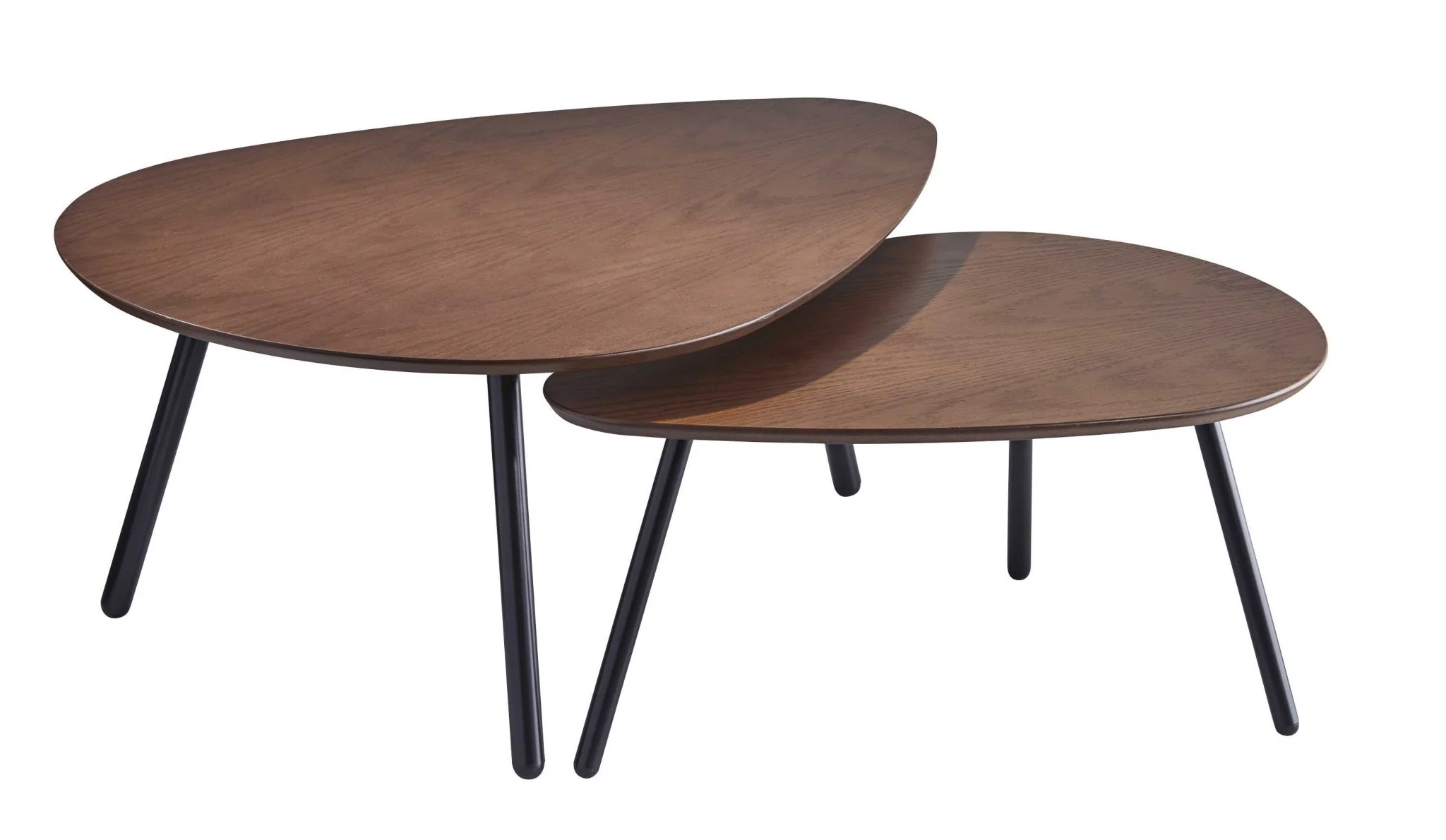 Walnut Nesting Coffee Table By Homeroots - Image 4