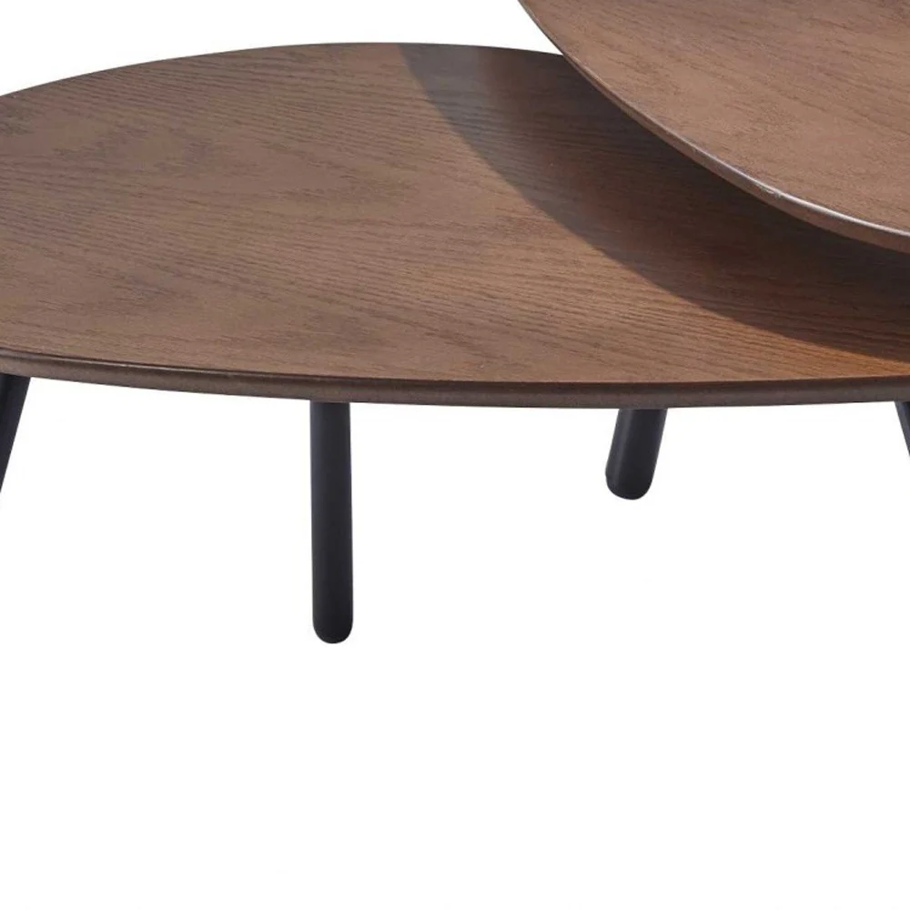 Walnut Nesting Coffee Table By Homeroots - Image 6