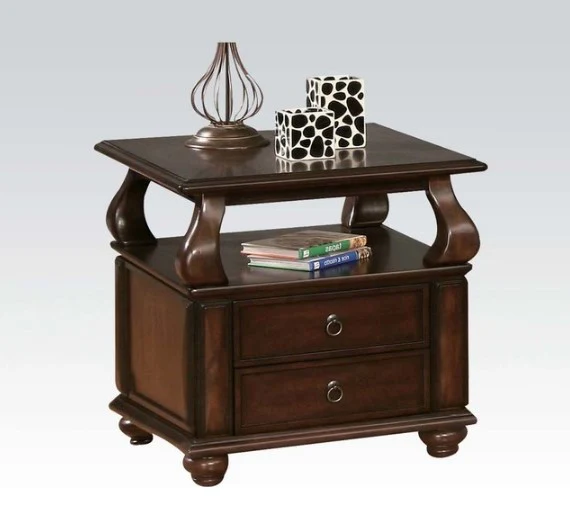 Walnut Poplar And Basswood End Table By Homeroots - Image 3