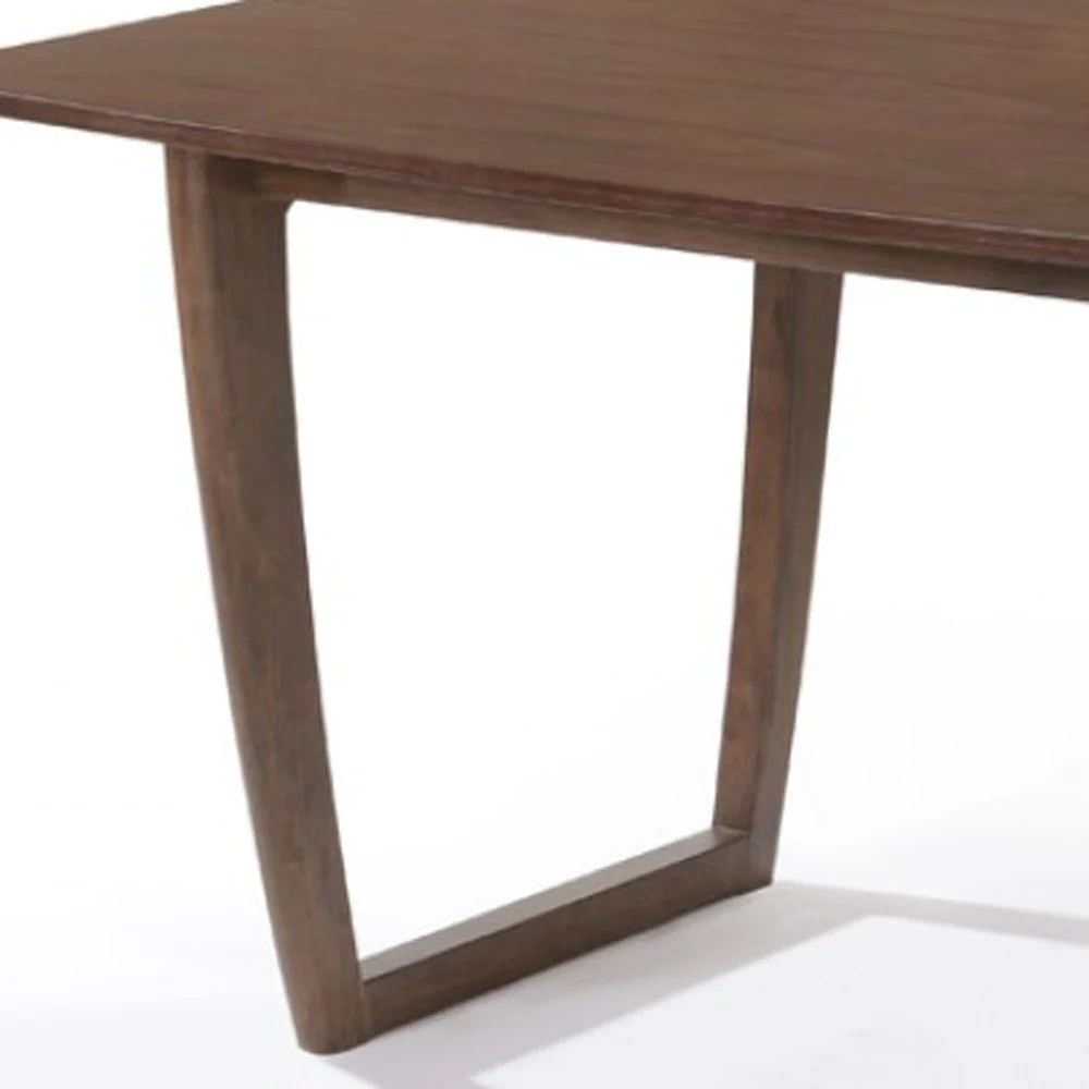 Walnut Rectangular Dining Table By Homeroots - Image 3