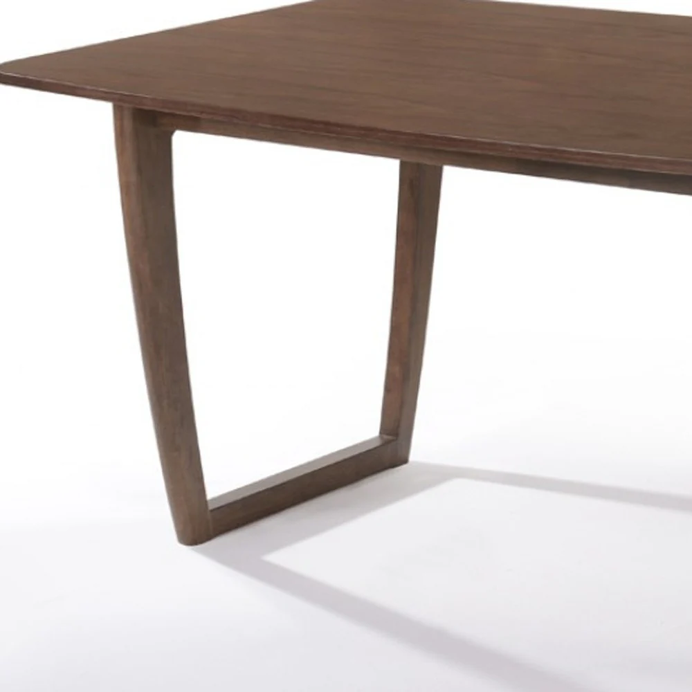 Walnut Rectangular Dining Table By Homeroots - Image 4