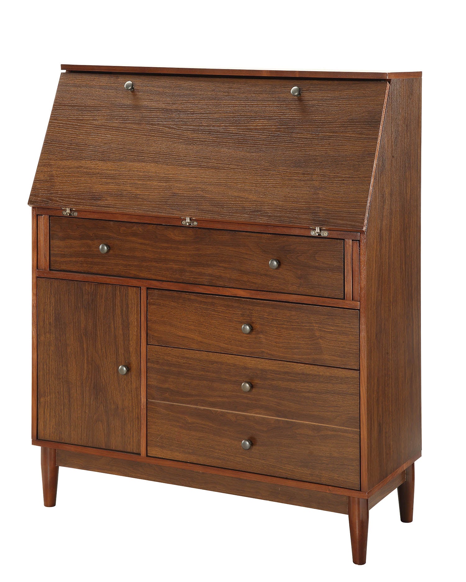 Walnut Solid Wood Desk By Homeroots - 319173 - Image 2