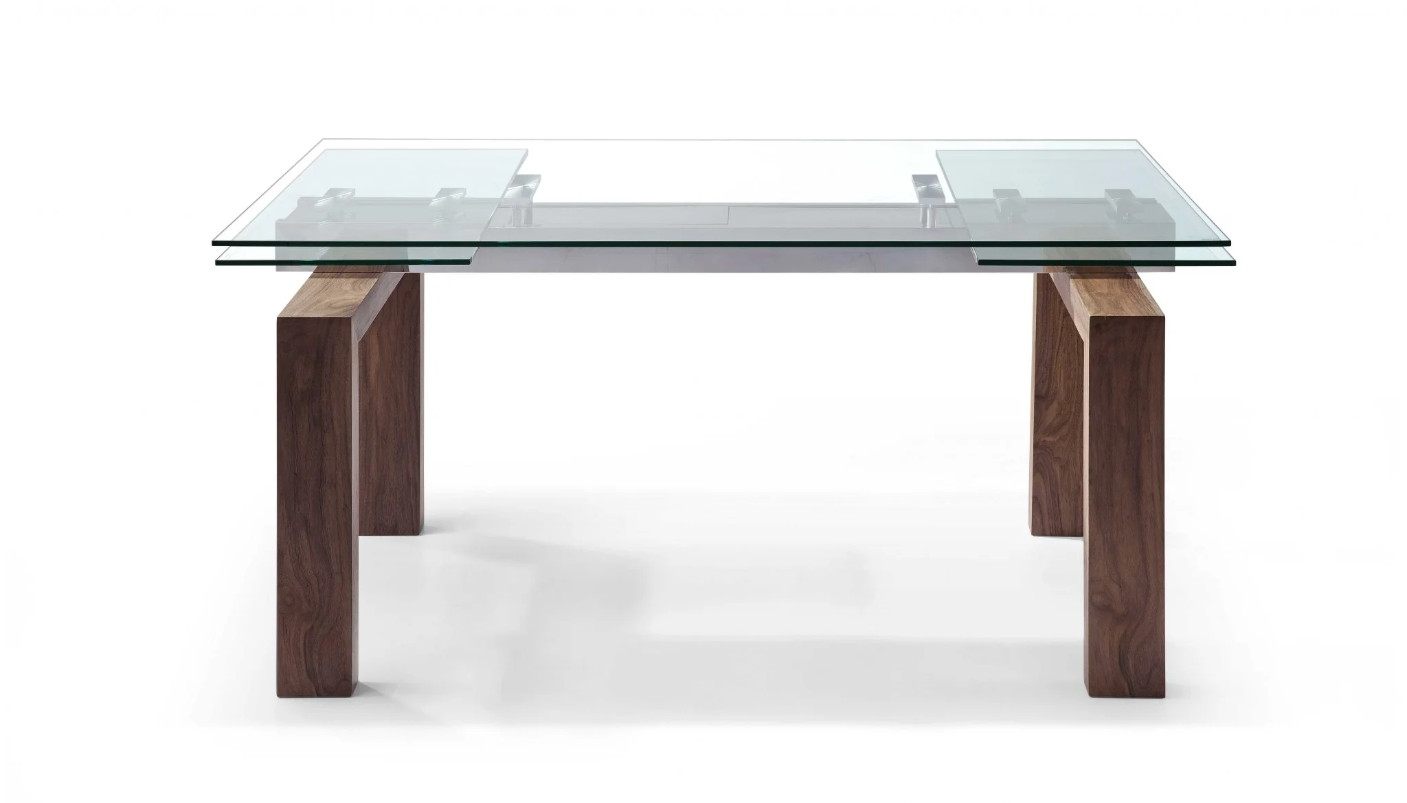 Walnut Solid Wood Etendable Dining Table By Homeroots - Image 3