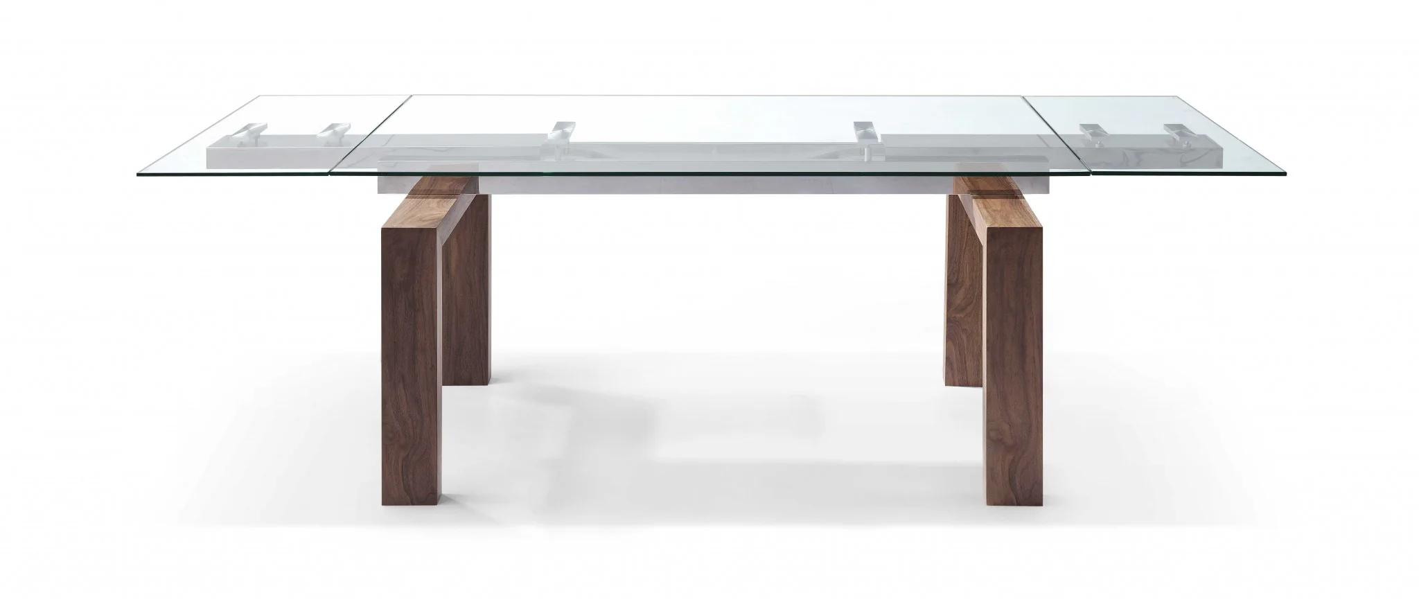 Walnut Solid Wood Etendable Dining Table By Homeroots - Image 5