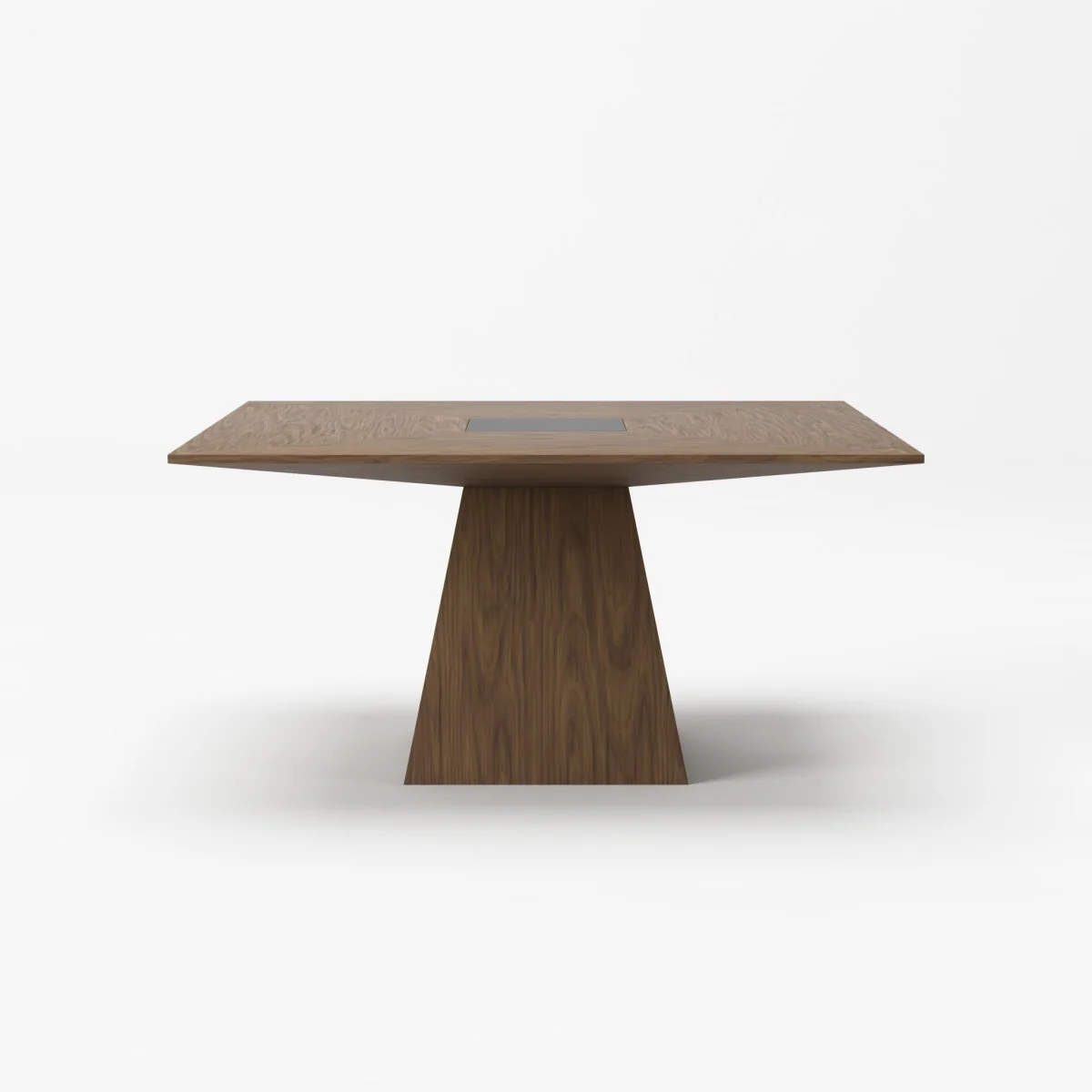 Walnut Square Solid Manufactured Wood Dining Table By Homeroots - Image 2