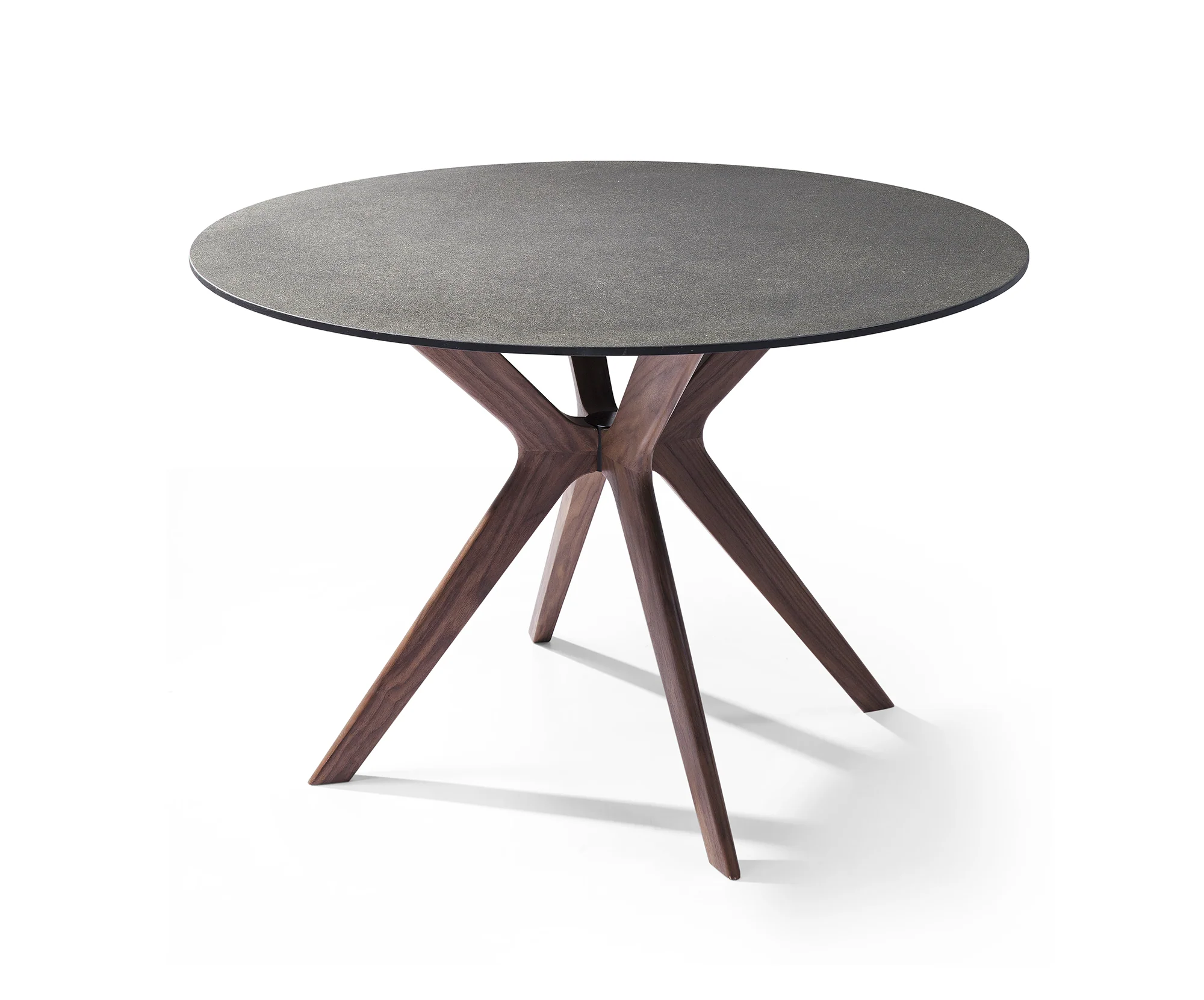 Walnut Veneer Solid Wood Etendable Dining Table By Homeroots - Image 2