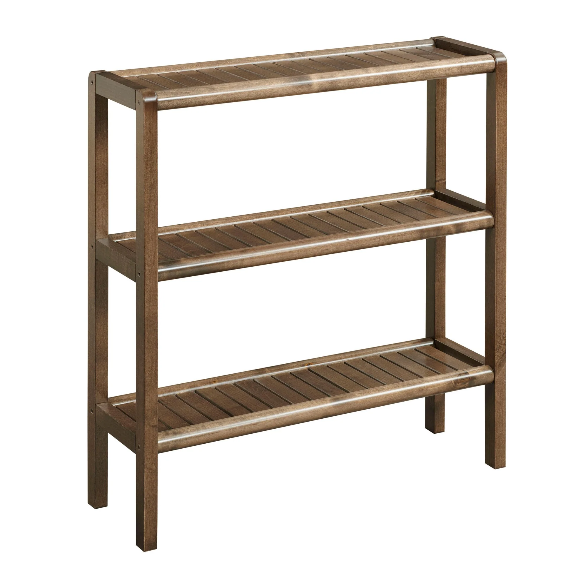 Walnut Versatile Shoe Rack Shelving Unit By Homeroots - Image 2