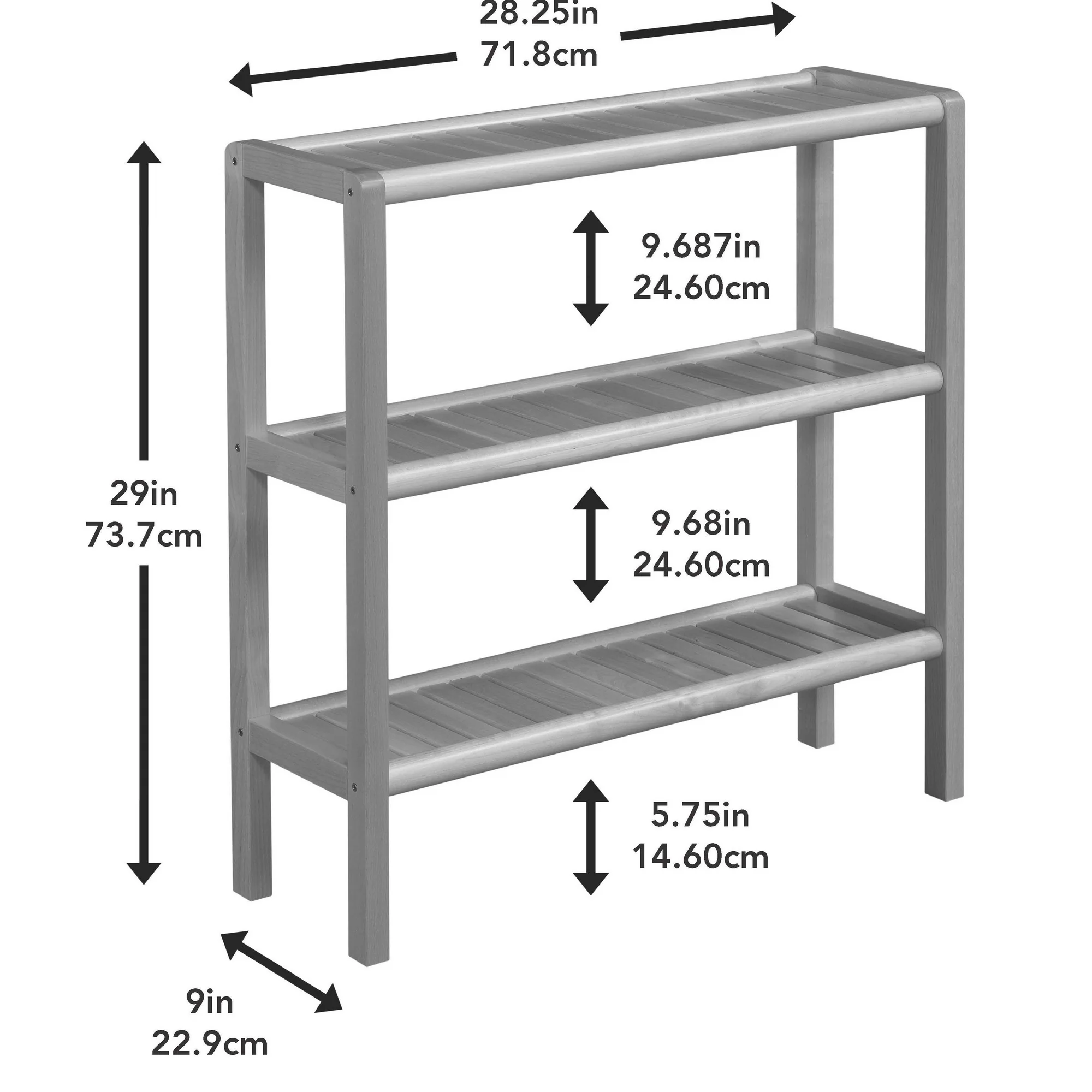 Walnut Versatile Shoe Rack Shelving Unit By Homeroots - Image 5