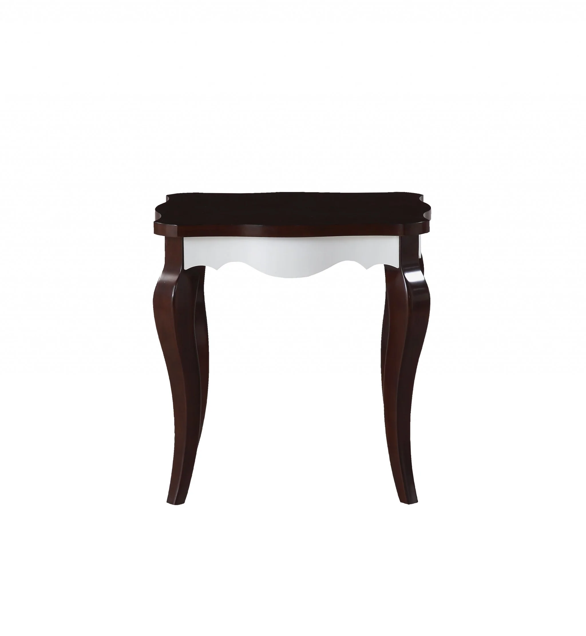 Walnut White Wood End Table By Homeroots - Image 3