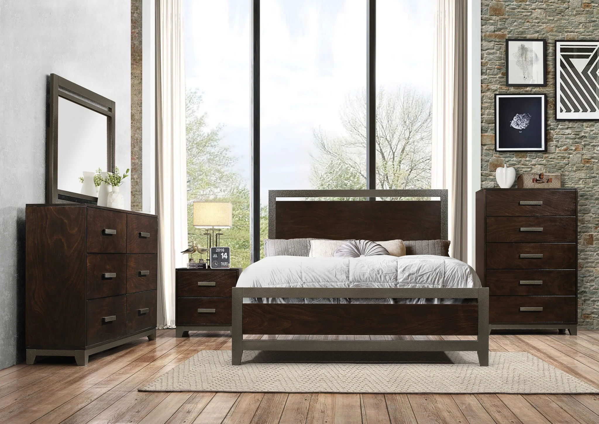 Walnut Wood Chest By Homeroots - 348193 - Image 3