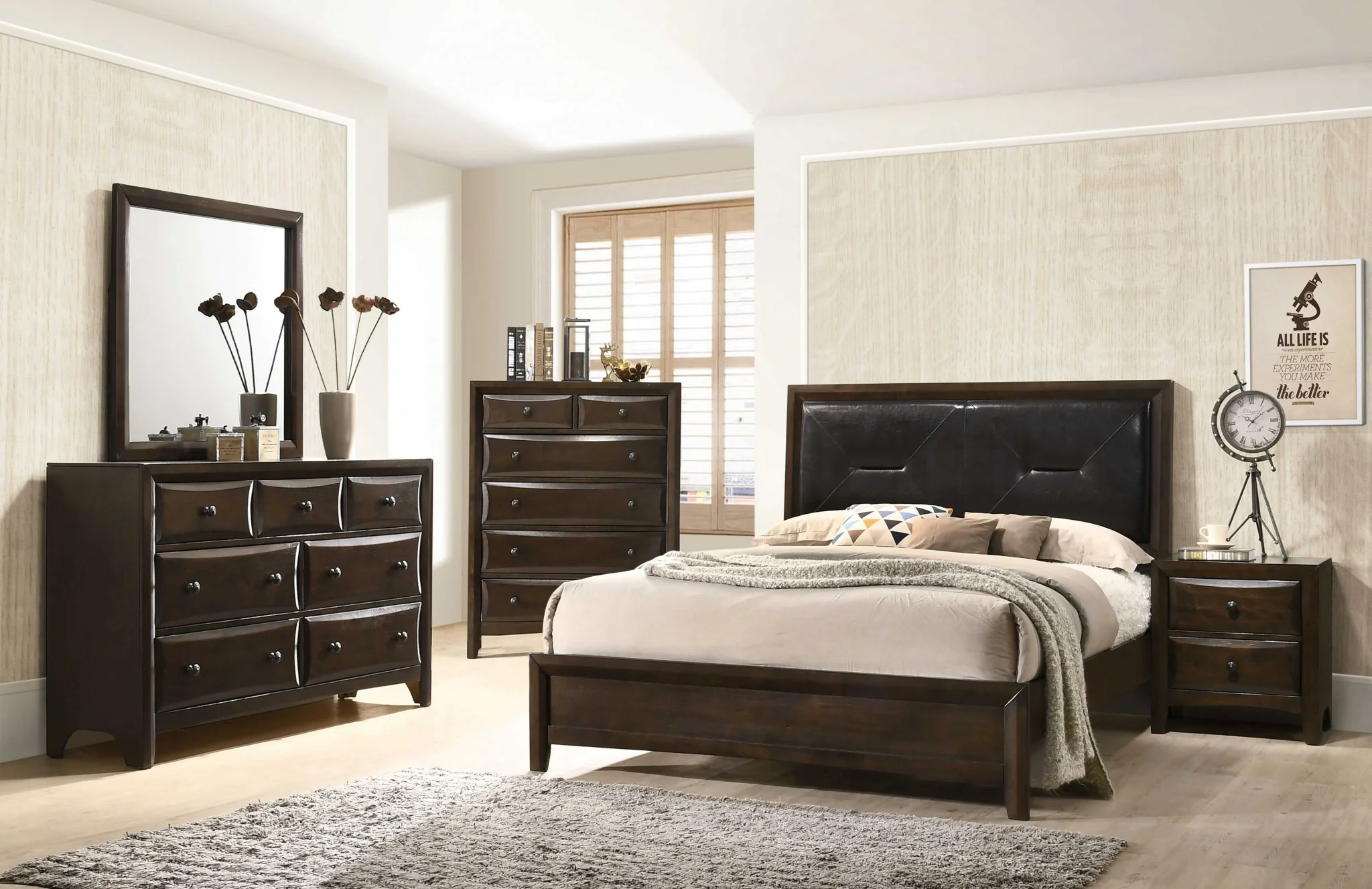 Walnut Wood Nightstand By Homeroots - 347094 - Image 2