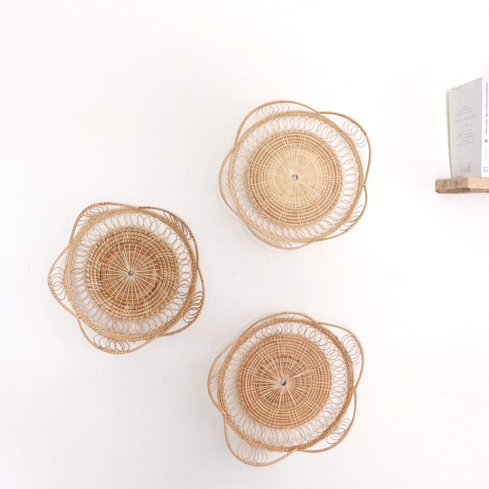 Wan Jai - Rattan Wall Hanging Decor (Set Of 3) By Thaihome - Image 5