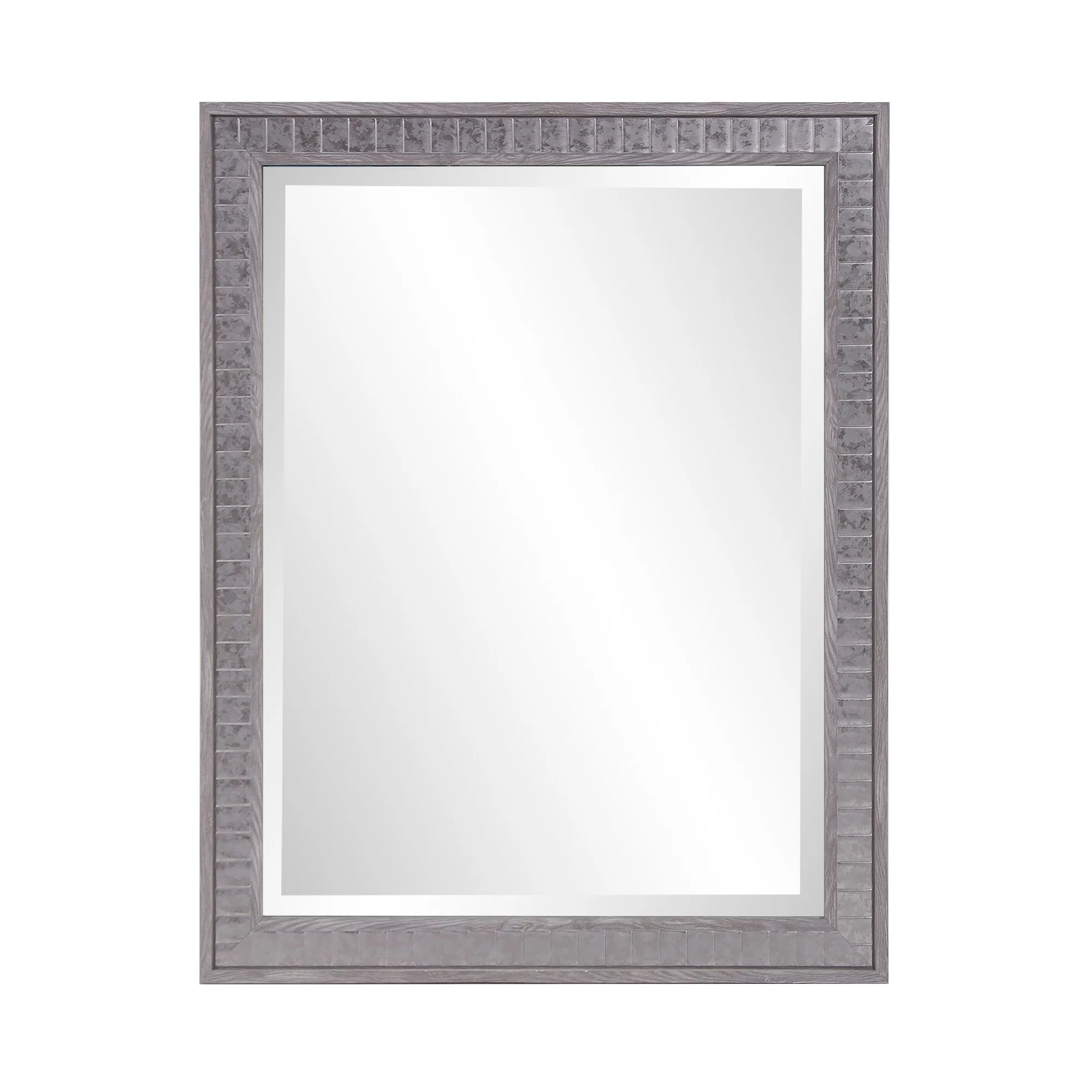 Warm Gray Faux Wood Rectangle Mirror By Homeroots - Image 2