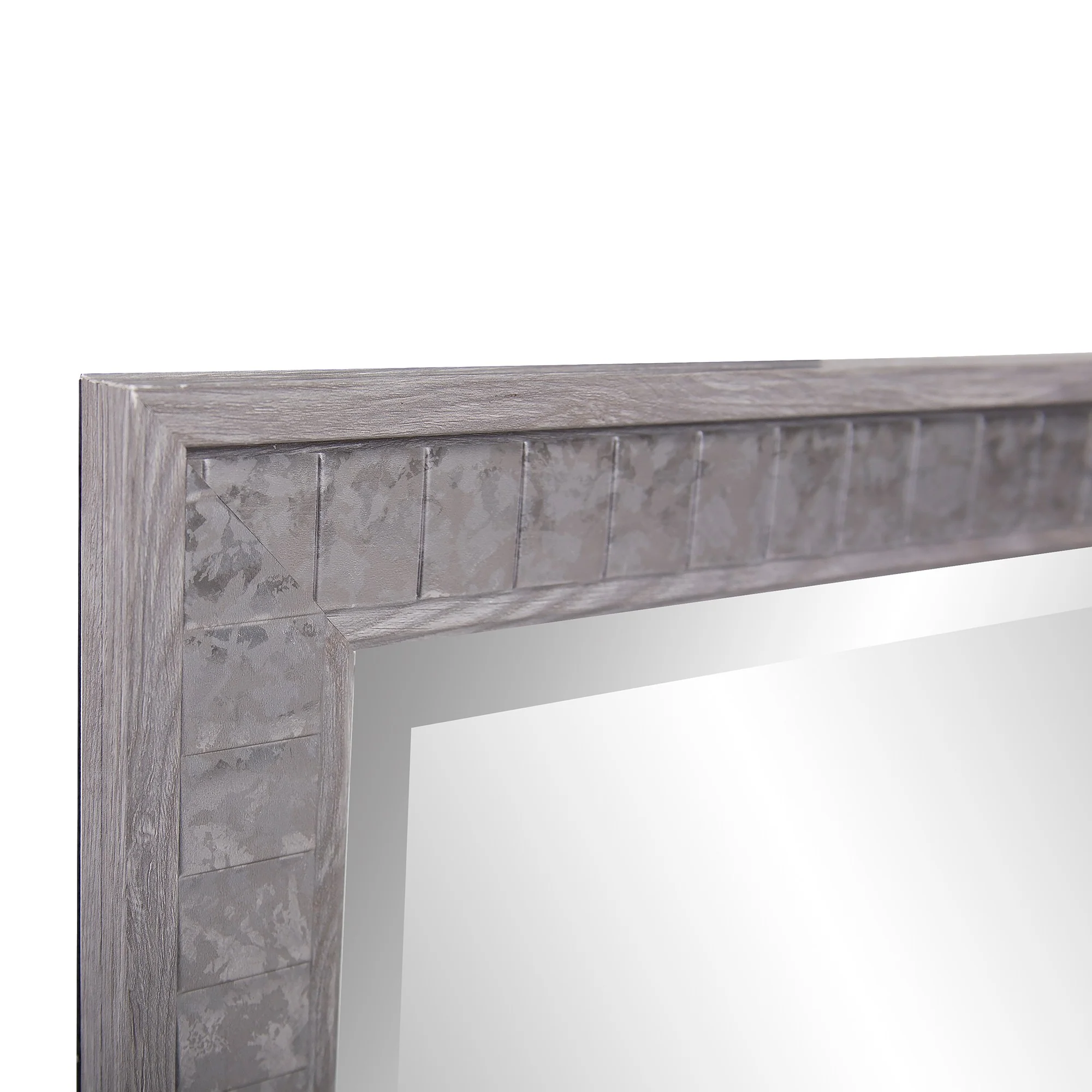 Warm Gray Faux Wood Rectangle Mirror By Homeroots - Image 4
