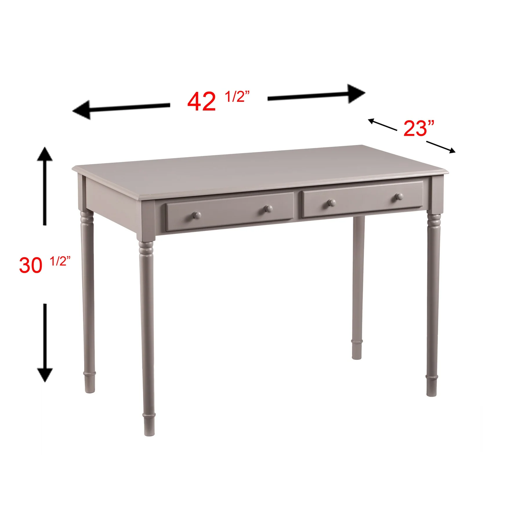 Warm Gray Writing Desk By Homeroots - Image 6